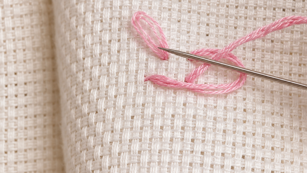 How to start your cross-stitch work without knots