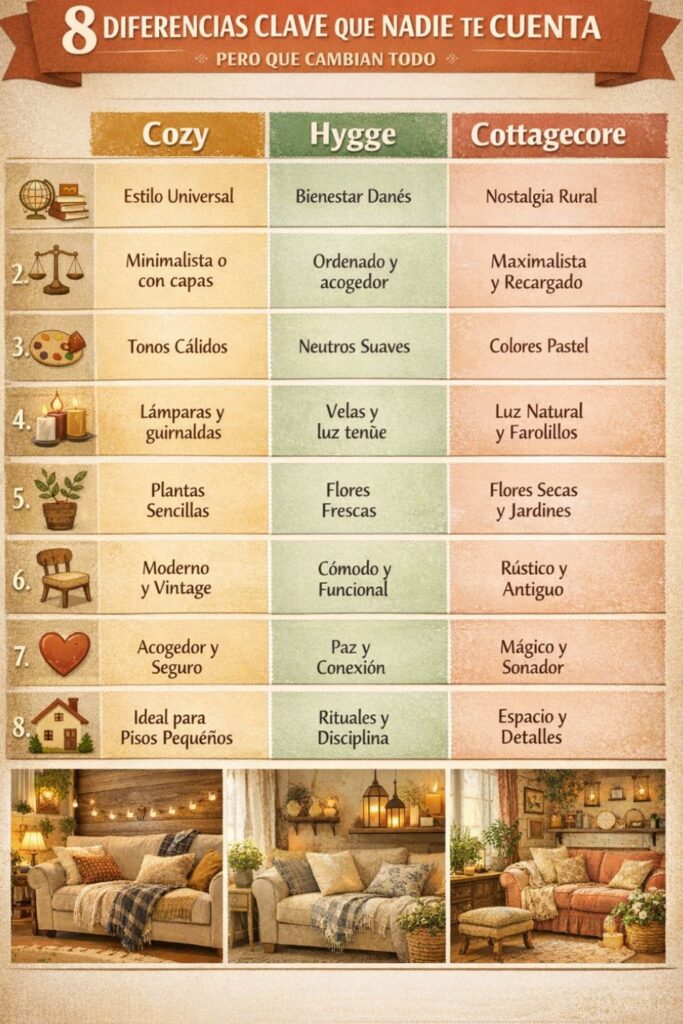 infografia cozy hygge cottagecore infografia cozy hygge cottagecore