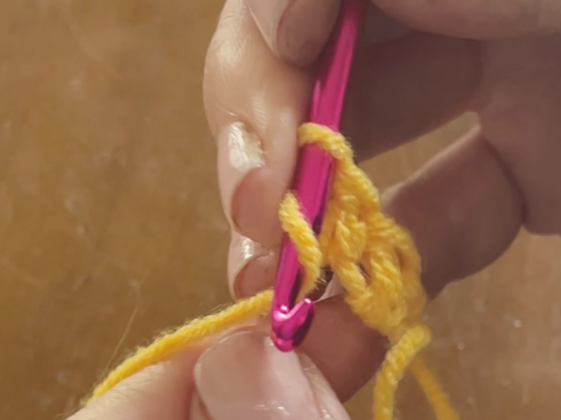 Flor de pensamiento a crochet