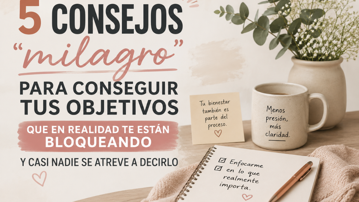 5 consejos milagro que te están bloqueando y casi nadie se atreve a decirlo.