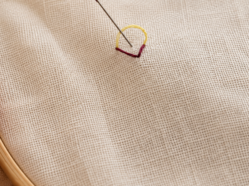 punto dividido split stitch